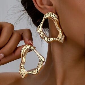Gold Abstract Earrings